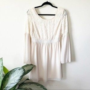 Flying Tomato Cream Boho Style Floral Dress